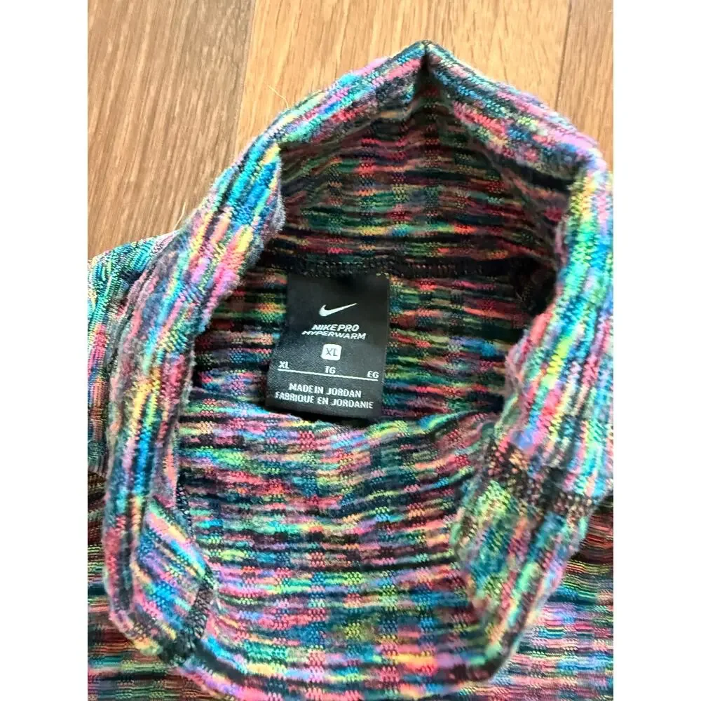 Nike Pro Hyperwarm Multi Colored Black Turtleneck size XL